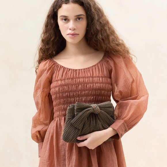 Loeffler Randall Rayne Small Pleated Bow Frame Clutch - Picture 6 of 7